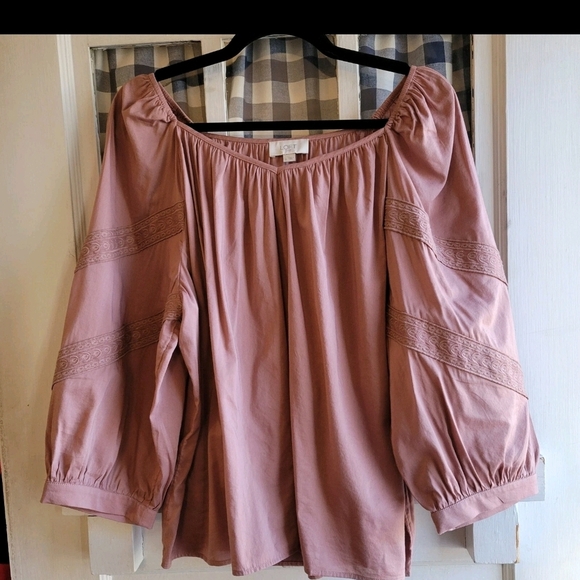 LOFT Tops - LOFT Dusty Rose Blouse